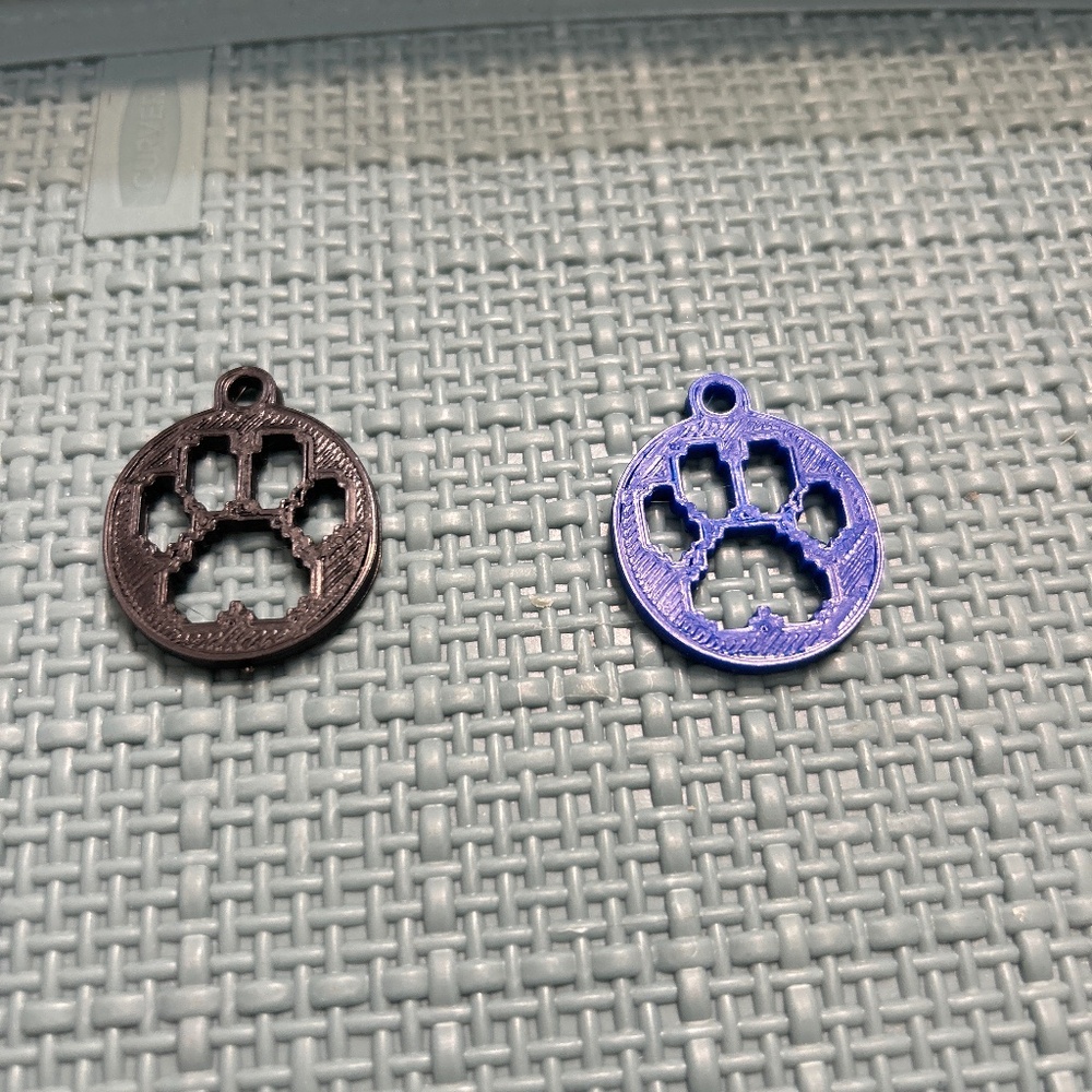 Paw print key chain